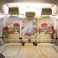 New Zealand Aotearoa Cockatoo Back Car Seat Cover Maori Pattern With Pohutukawa Flowers LT05 - Polynesian Pride