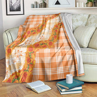Orange Hawaii Palaka Blanket Hawaiian Ilima Lei
