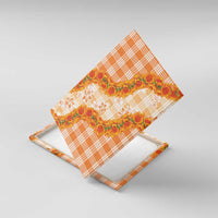 Orange Hawaii Palaka Canvas Wall Art Hawaiian Ilima Lei