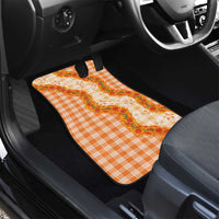 Orange Hawaii Palaka Car Mats Hawaiian Ilima Lei