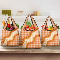 Orange Hawaii Palaka Grocery Bag Hawaiian Ilima Lei