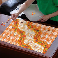 Orange Hawaii Palaka Puzzle Hawaiian Ilima Lei