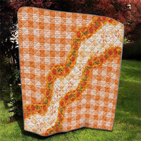 Orange Hawaii Palaka Quilt Hawaiian Ilima Lei