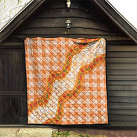 Orange Hawaii Palaka Quilt Hawaiian Ilima Lei