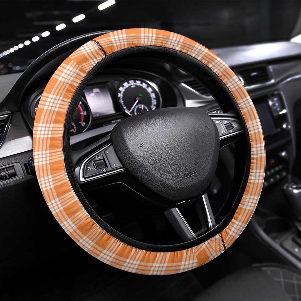 Orange Hawaii Palaka Steering Wheel Cover Hawaiian Ilima Lei