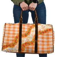 Orange Hawaii Palaka Travel Bag Hawaiian Ilima Lei LT05 Orange - Polynesian Pride