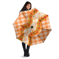 Orange Hawaii Palaka Umbrella Hawaiian Ilima Lei