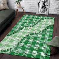 Green Hawaii Palaka Area Rug Hawaiian Pikake Lei