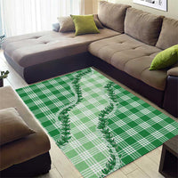 Green Hawaii Palaka Area Rug Hawaiian Pikake Lei