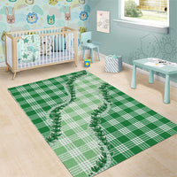Green Hawaii Palaka Area Rug Hawaiian Pikake Lei