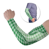 Green Hawaii Palaka Arm Sleeves Hawaiian Pikake Lei