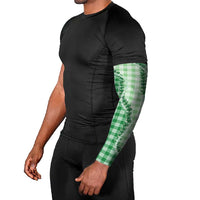 Green Hawaii Palaka Arm Sleeves Hawaiian Pikake Lei