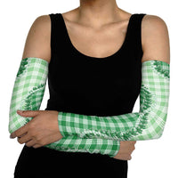 Green Hawaii Palaka Arm Sleeves Hawaiian Pikake Lei