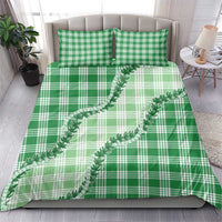 Green Hawaii Palaka Bedding Set Hawaiian Pikake Lei