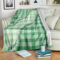 Green Hawaii Palaka Blanket Hawaiian Pikake Lei