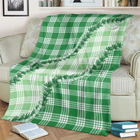 Green Hawaii Palaka Blanket Hawaiian Pikake Lei