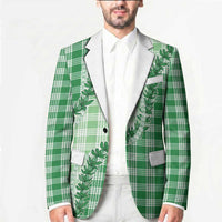 Green Hawaii Palaka Blazer Hawaiian Pikake Lei