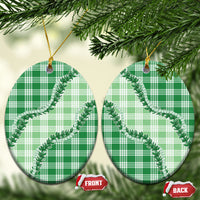 Green Hawaii Palaka Ceramic Ornament Hawaiian Pikake Lei