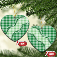 Green Hawaii Palaka Ceramic Ornament Hawaiian Pikake Lei