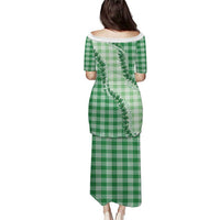 Green Hawaii Palaka Family Matching Puletasi and Hawaiian Shirt Hawaiian Pikake Lei LT05 - Polynesian Pride