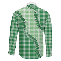 Green Hawaii Palaka Family Matching Tank Maxi Dress and Hawaiian Shirt Hawaiian Pikake Lei