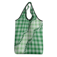 Green Hawaii Palaka Grocery Bag Hawaiian Pikake Lei
