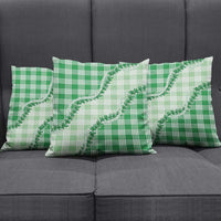 Green Hawaii Palaka Pillow Cover Hawaiian Pikake Lei LT05 - Polynesian Pride