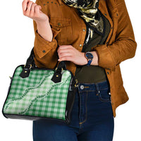 Green Hawaii Palaka Shoulder Handbag Hawaiian Pikake Lei