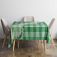 Green Hawaii Palaka Tablecloth Hawaiian Pikake Lei