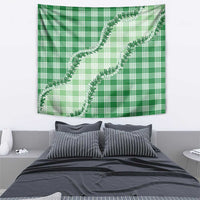 Green Hawaii Palaka Tapestry Hawaiian Pikake Lei