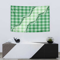 Green Hawaii Palaka Tapestry Hawaiian Pikake Lei