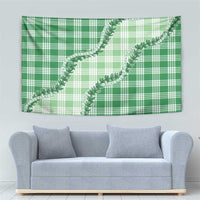 Green Hawaii Palaka Tapestry Hawaiian Pikake Lei