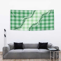 Green Hawaii Palaka Tapestry Hawaiian Pikake Lei
