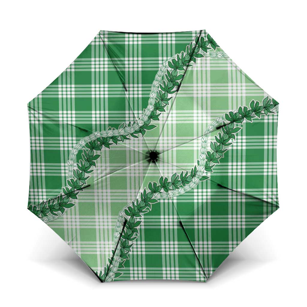 Green Hawaii Palaka Umbrella Hawaiian Pikake Lei