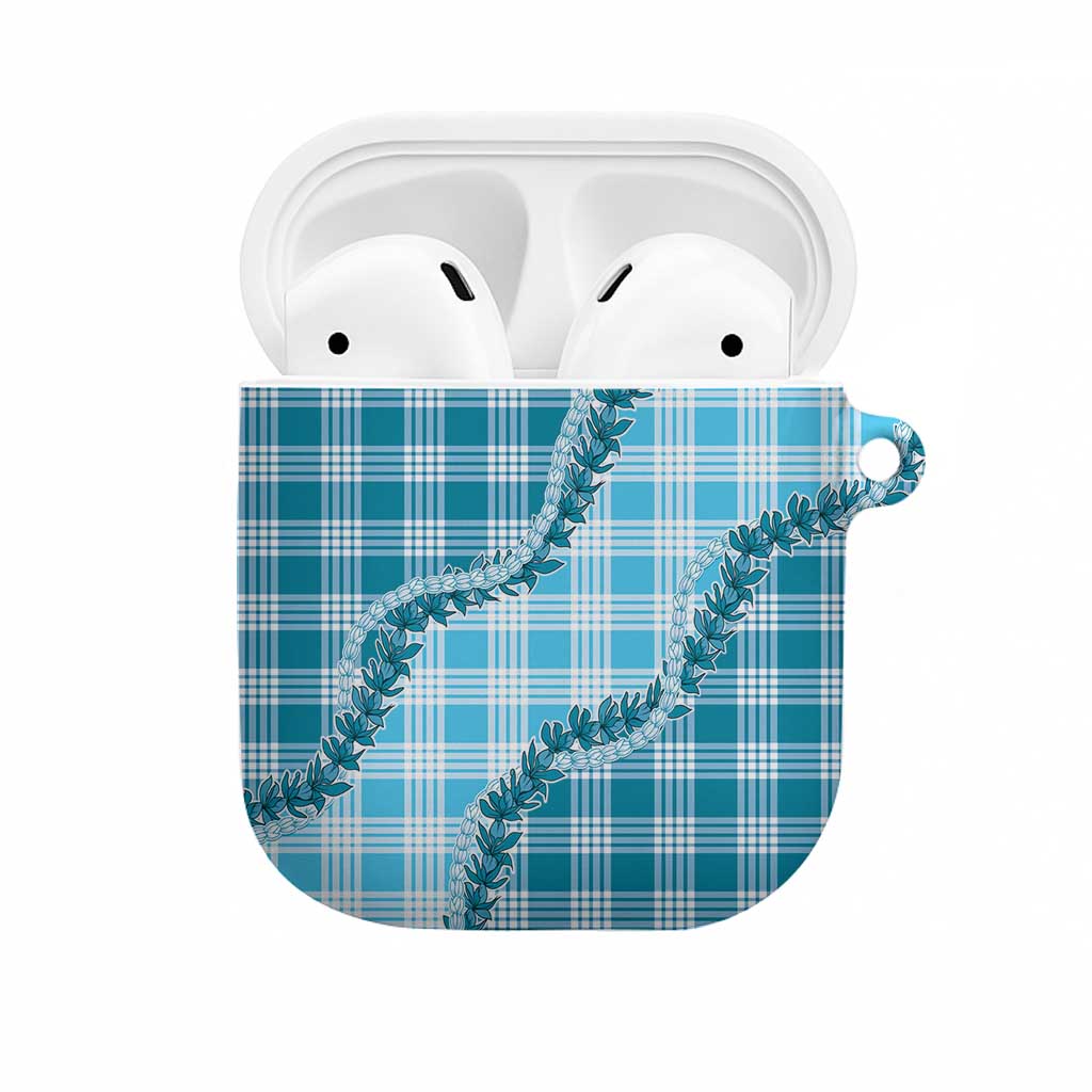 Blue Hawaii Palaka AirPods Case Hawaiian Pikake Lei