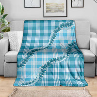 Blue Hawaii Palaka Blanket Hawaiian Pikake Lei