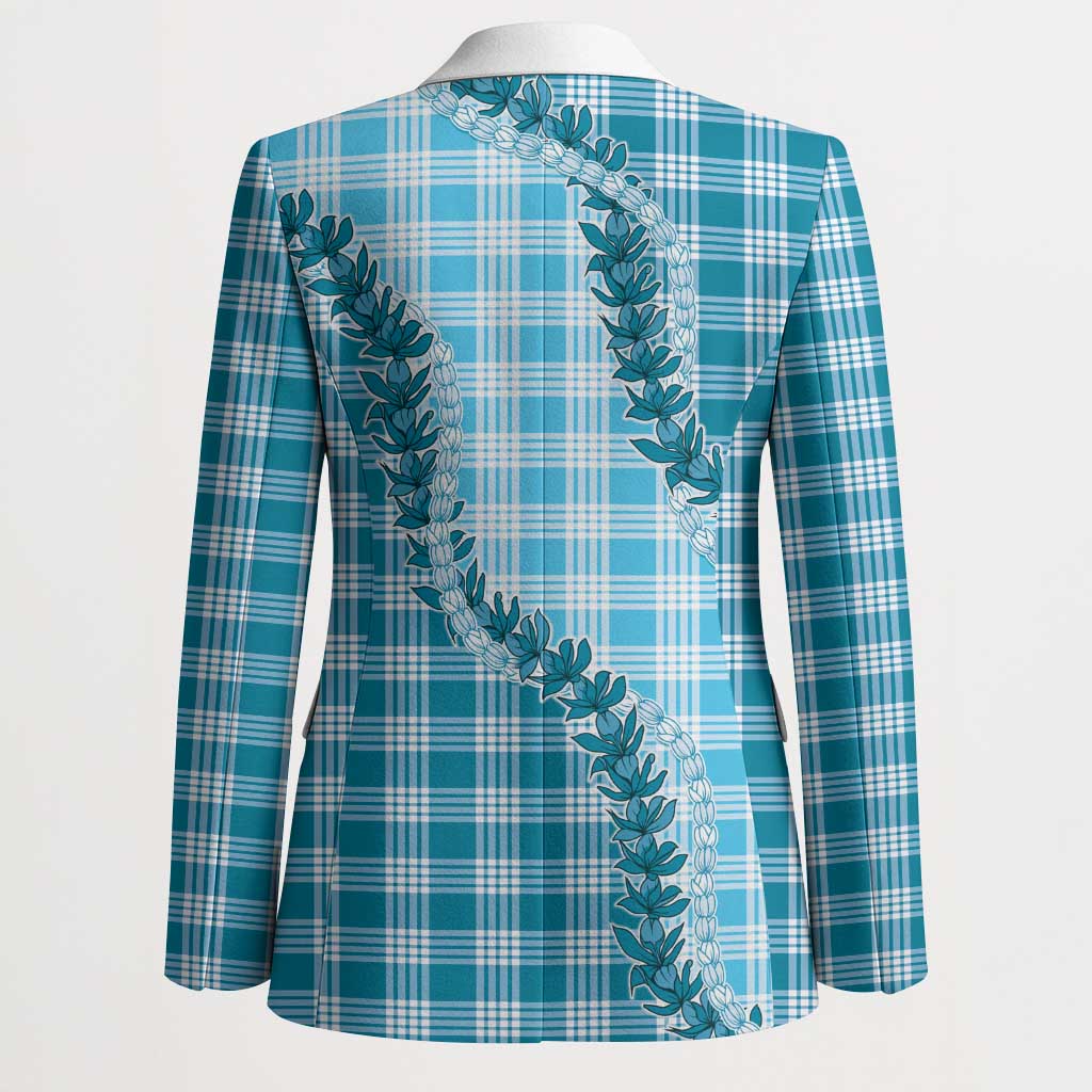Blue Hawaii Palaka Blazer Hawaiian Pikake Lei LT05 - Polynesian Pride