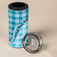 Blue Hawaii Palaka 4 in 1 Can Cooler Tumbler Hawaiian Pikake Lei LT05 - Polynesian Pride