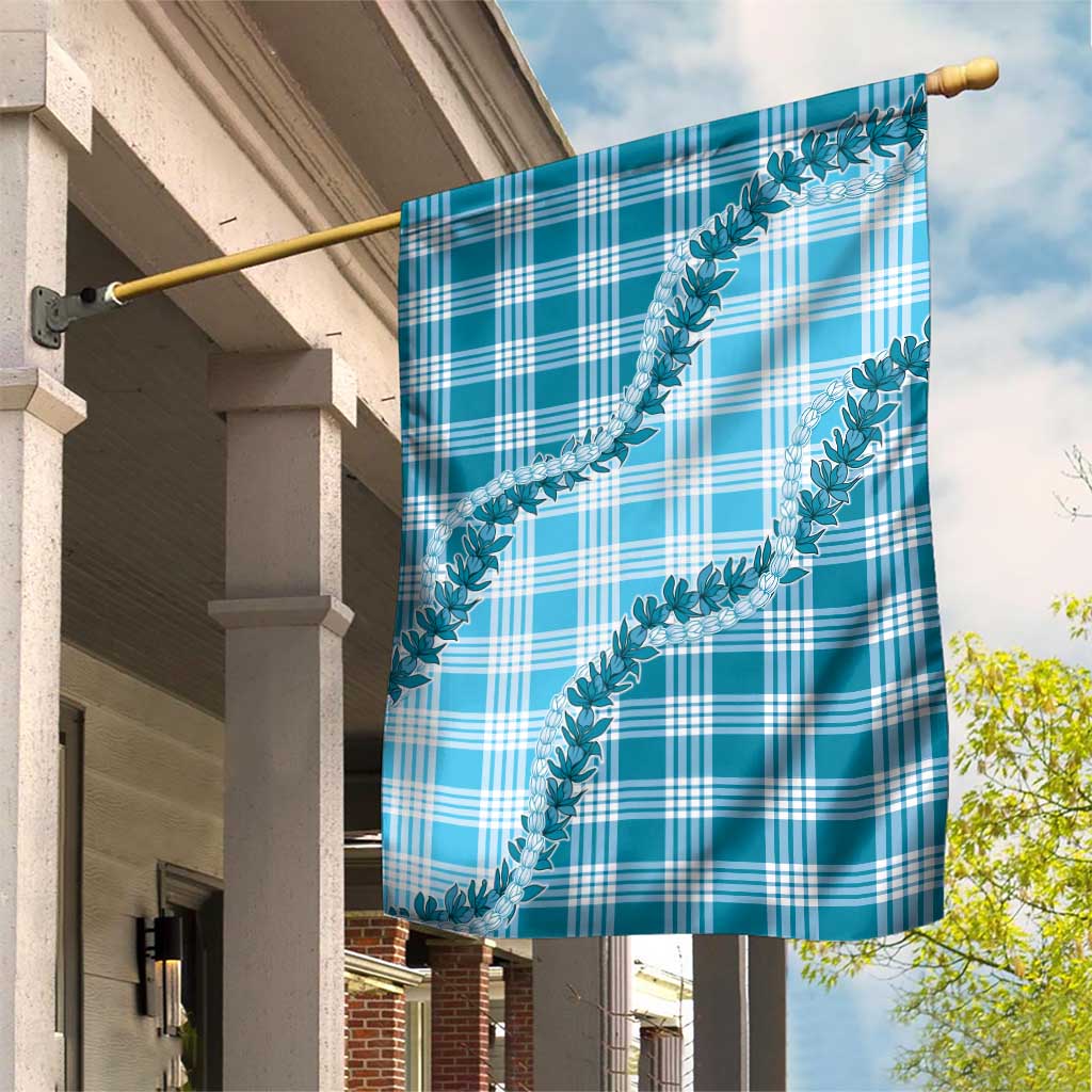 Blue Hawaii Palaka Garden Flag Hawaiian Pikake Lei
