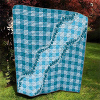 Blue Hawaii Palaka Quilt Hawaiian Pikake Lei