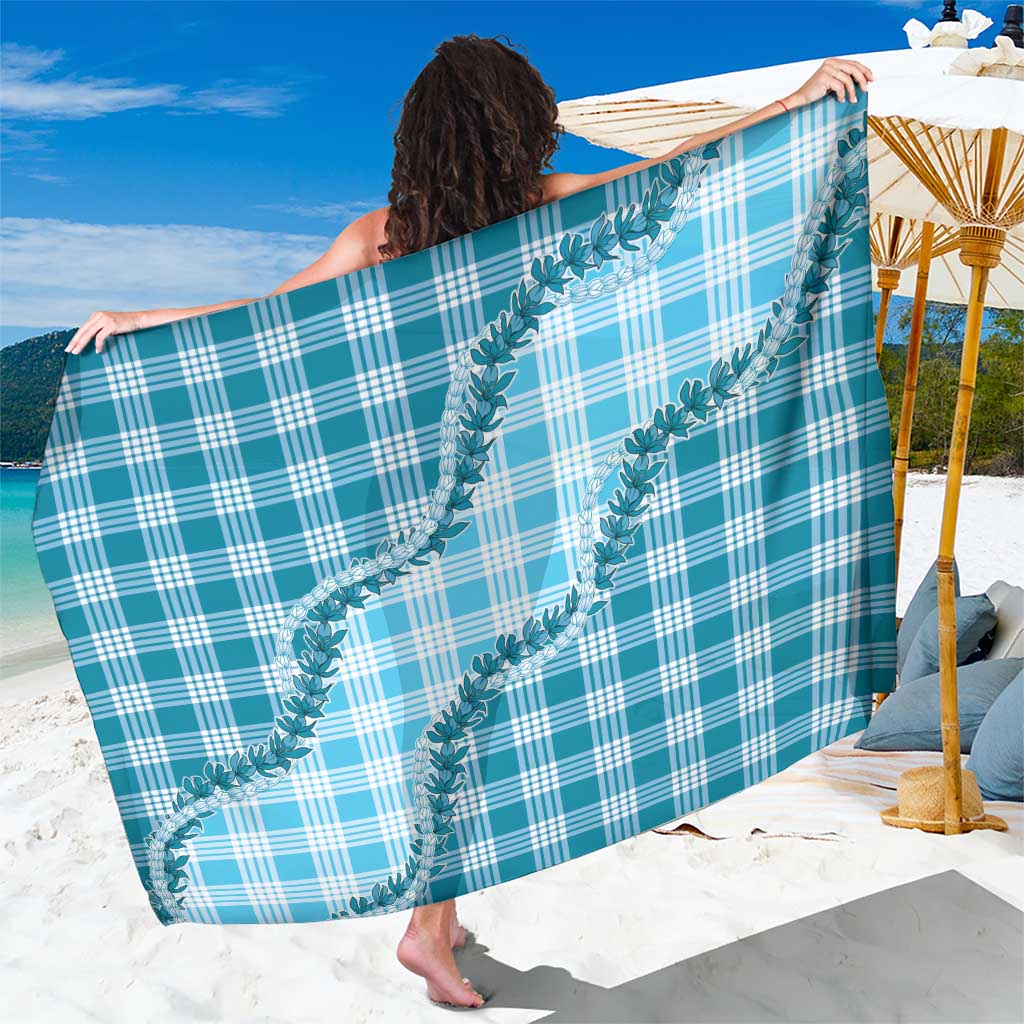 Blue Hawaii Palaka Sarong Hawaiian Pikake Lei