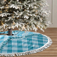 Blue Hawaii Palaka Tree Skirt Hawaiian Pikake Lei