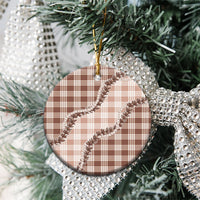 Beige Hawaii Palaka Ceramic Ornament Hawaiian Pikake Lei