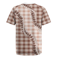Beige Hawaii Palaka Rugby Jersey Hawaiian Pikake Lei LT05 - Polynesian Pride