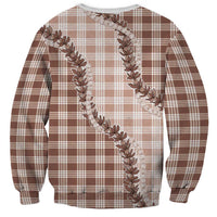 Beige Hawaii Palaka Sweatshirt Hawaiian Pikake Lei LT05 - Polynesian Pride