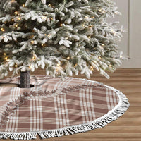 Beige Hawaii Palaka Tree Skirt Hawaiian Pikake Lei