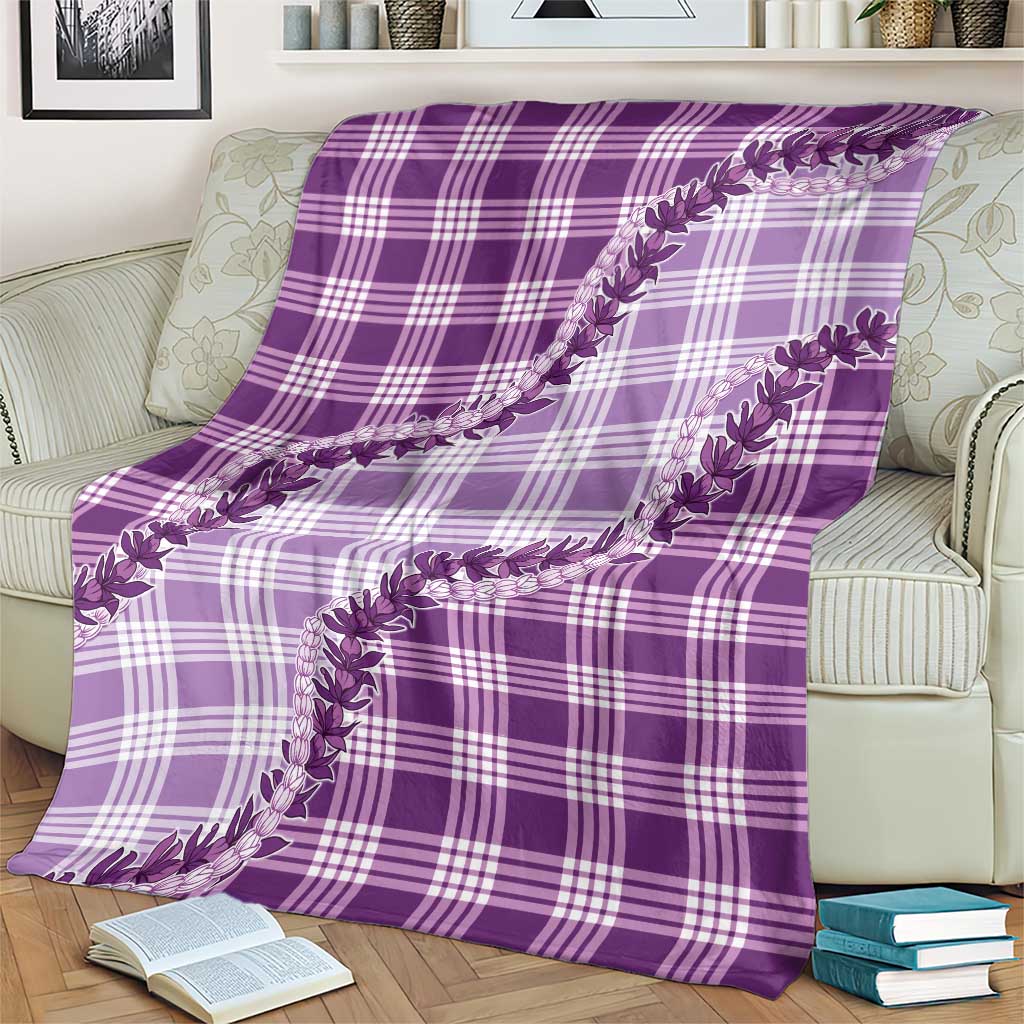 Violet Hawaii Palaka Blanket Hawaiian Pikake Lei LT05 - Polynesian Pride