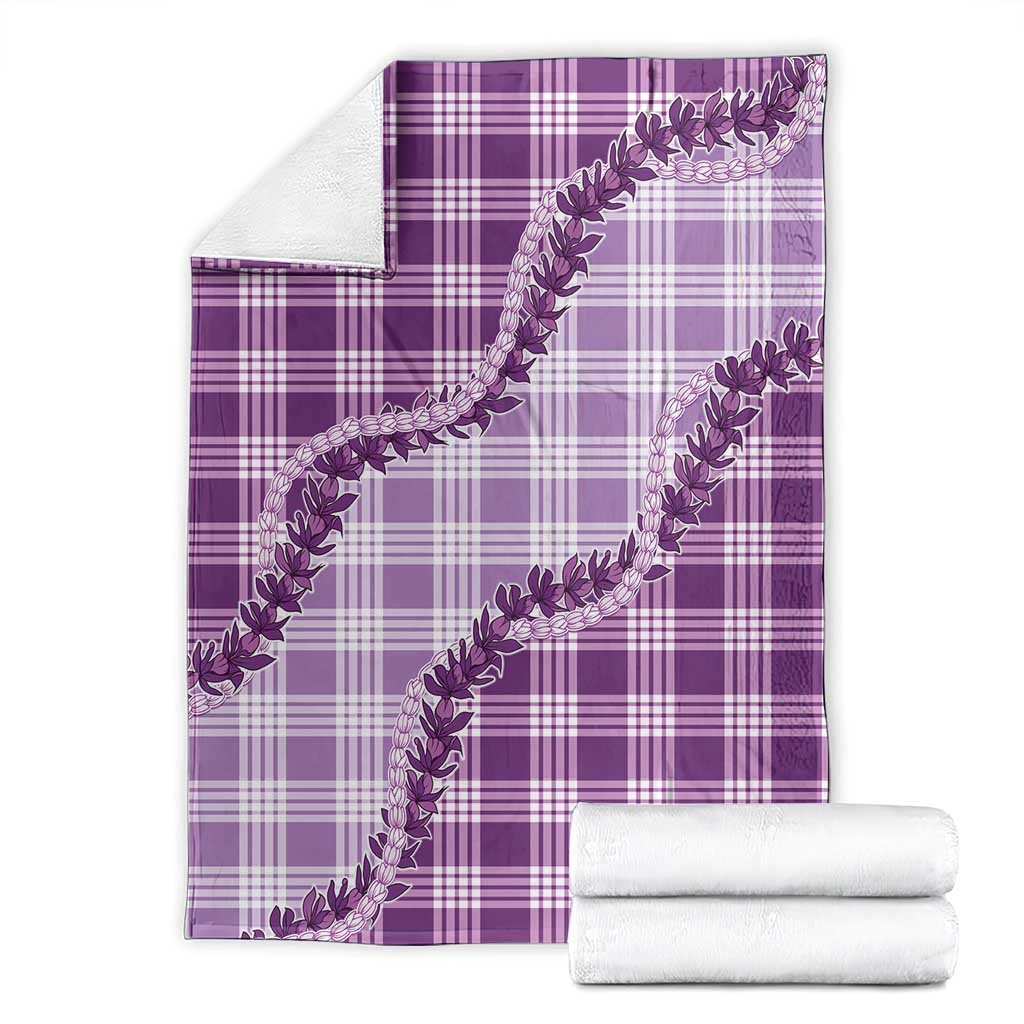 Violet Hawaii Palaka Blanket Hawaiian Pikake Lei LT05 - Polynesian Pride