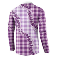 Violet Hawaii Palaka Button Sweatshirt Hawaiian Pikake Lei LT05 - Polynesian Pride