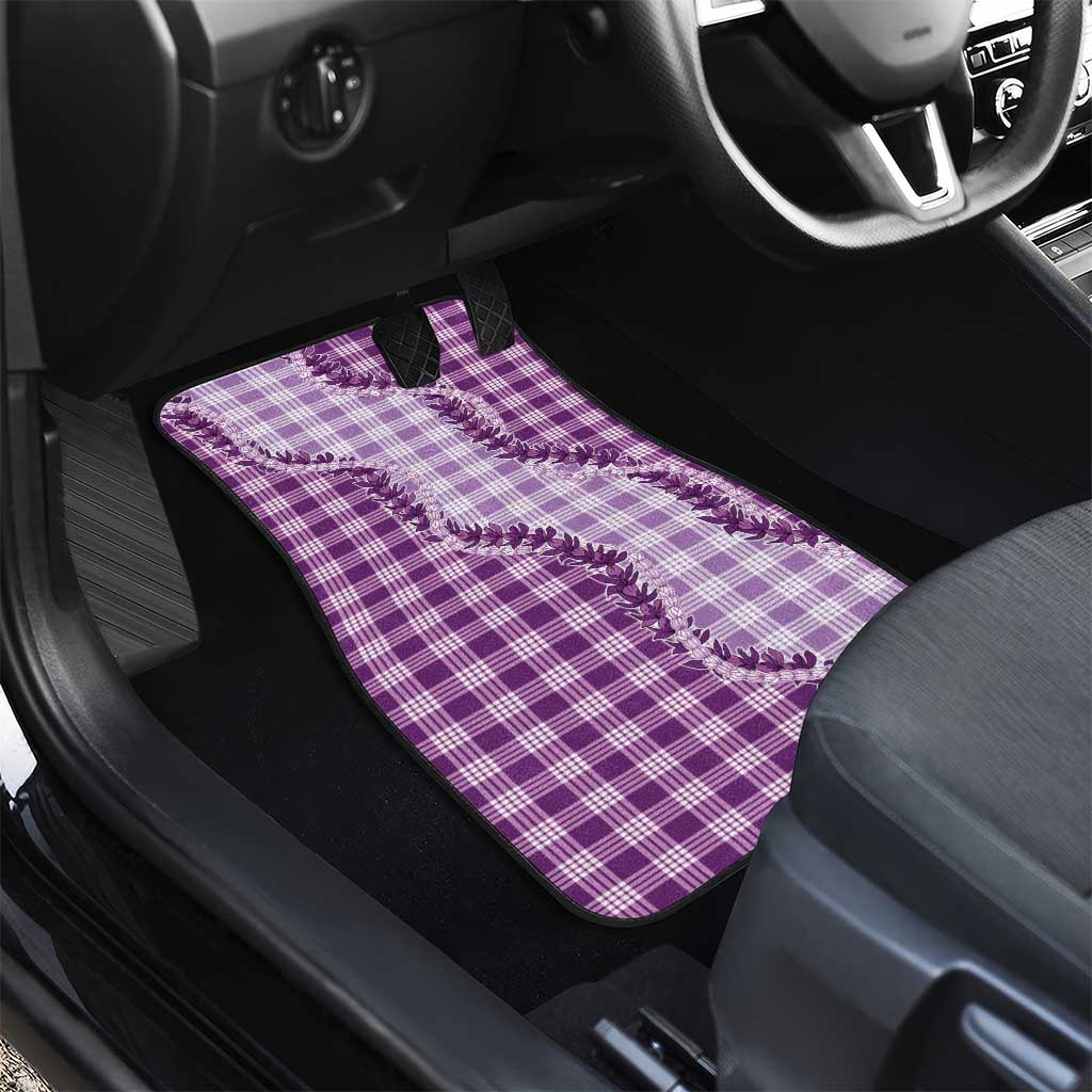 Violet Hawaii Palaka Car Mats Hawaiian Pikake Lei LT05 - Polynesian Pride